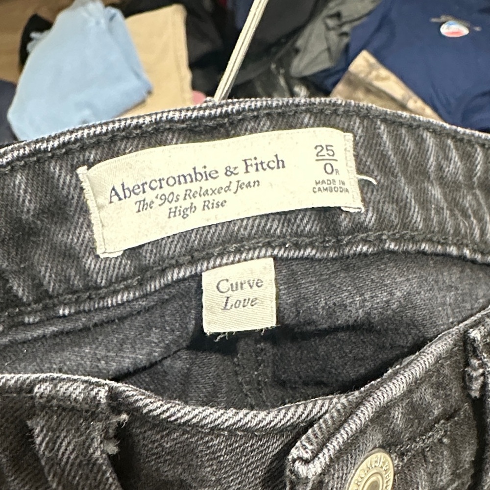 Abercrombie & Fitch Dark Gray Curve Love Jeans